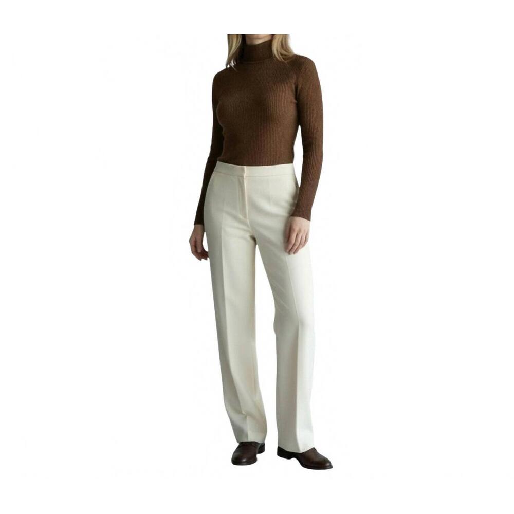 NEW AMBAR mock neck long sleeve fitted crop top in brown